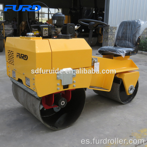 Nuevo diseño 700kg Mini compactador de rodillos compactadores para la venta Mini máquina de construcción Compactador de suelos Vibratorio compactador FYL-855